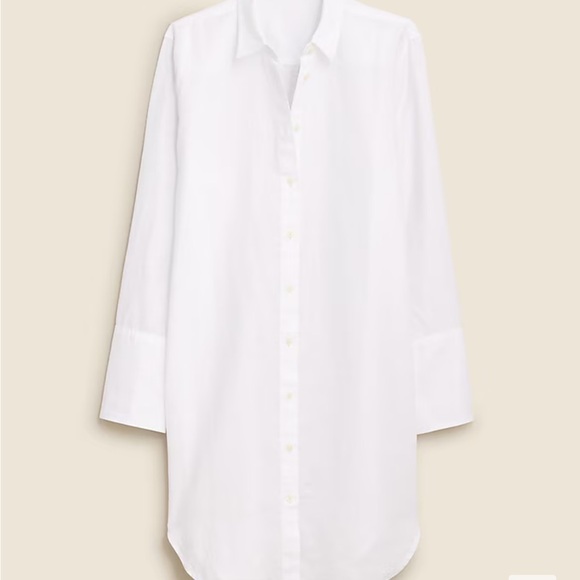 J.Crew Beach Coverup Button Down in linen-cotton blend Size XS White - Picture 5 of 5